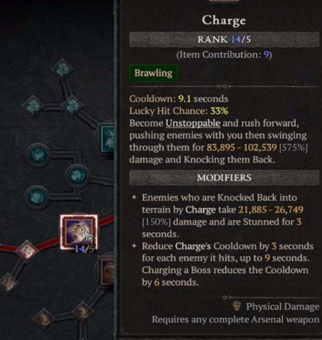 Charge Talent D4 Barbarian