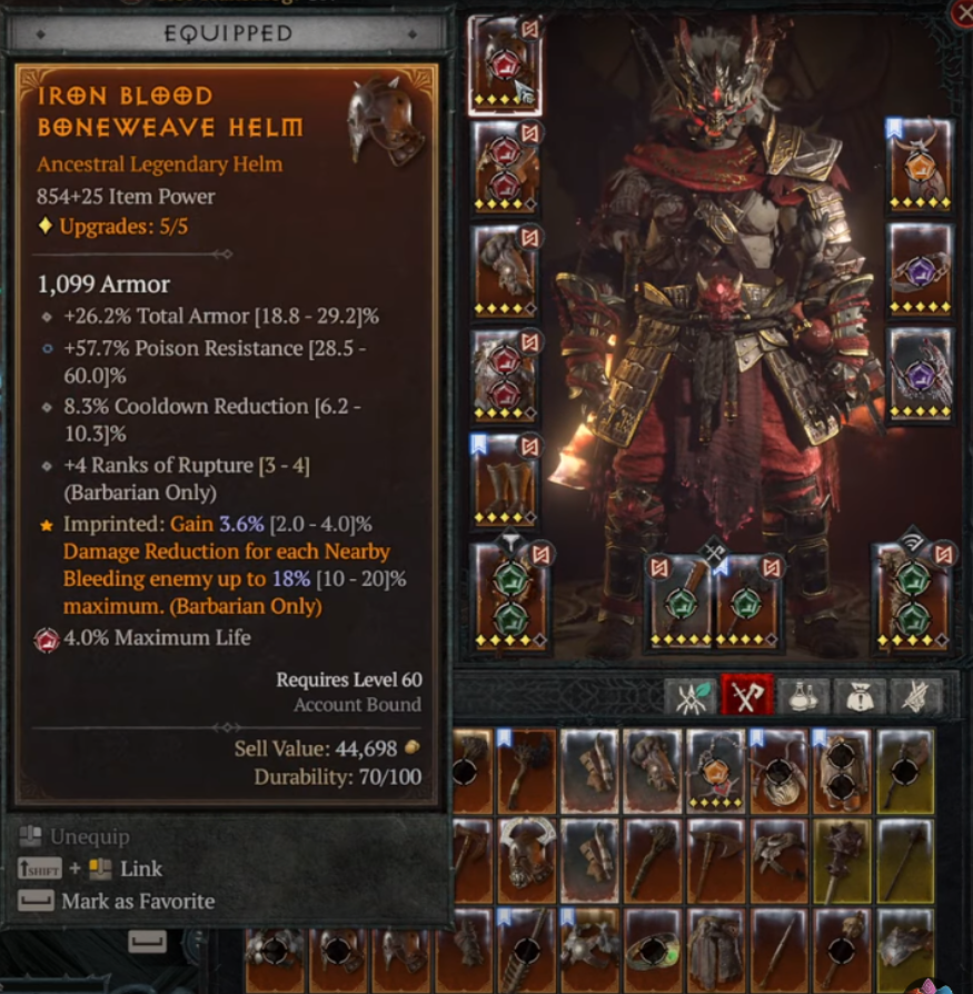 Gear Stats + Affixes Barbarian Guide