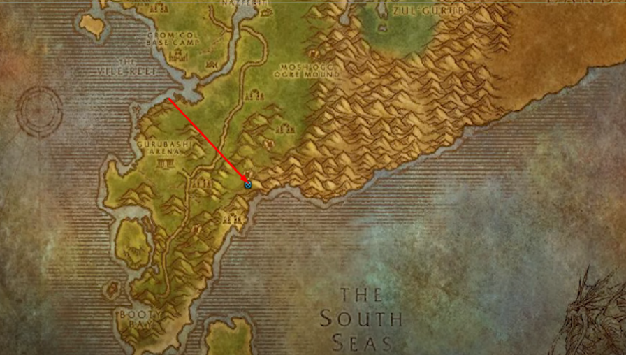 Stranglethorn Vale Located at a specific spot