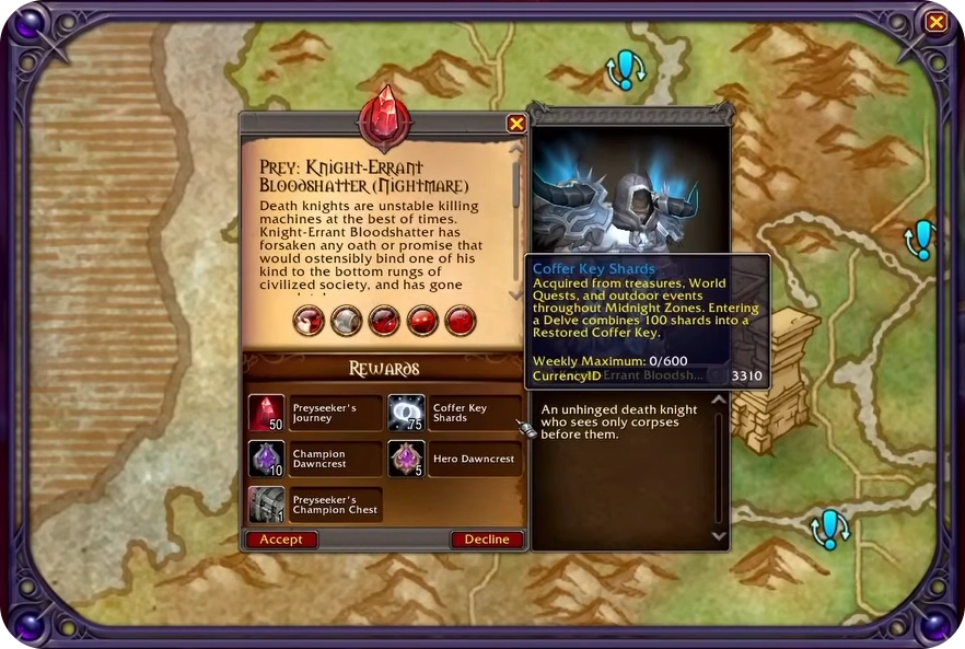 Nightmare Prey Hunts and Coffer Key Shards