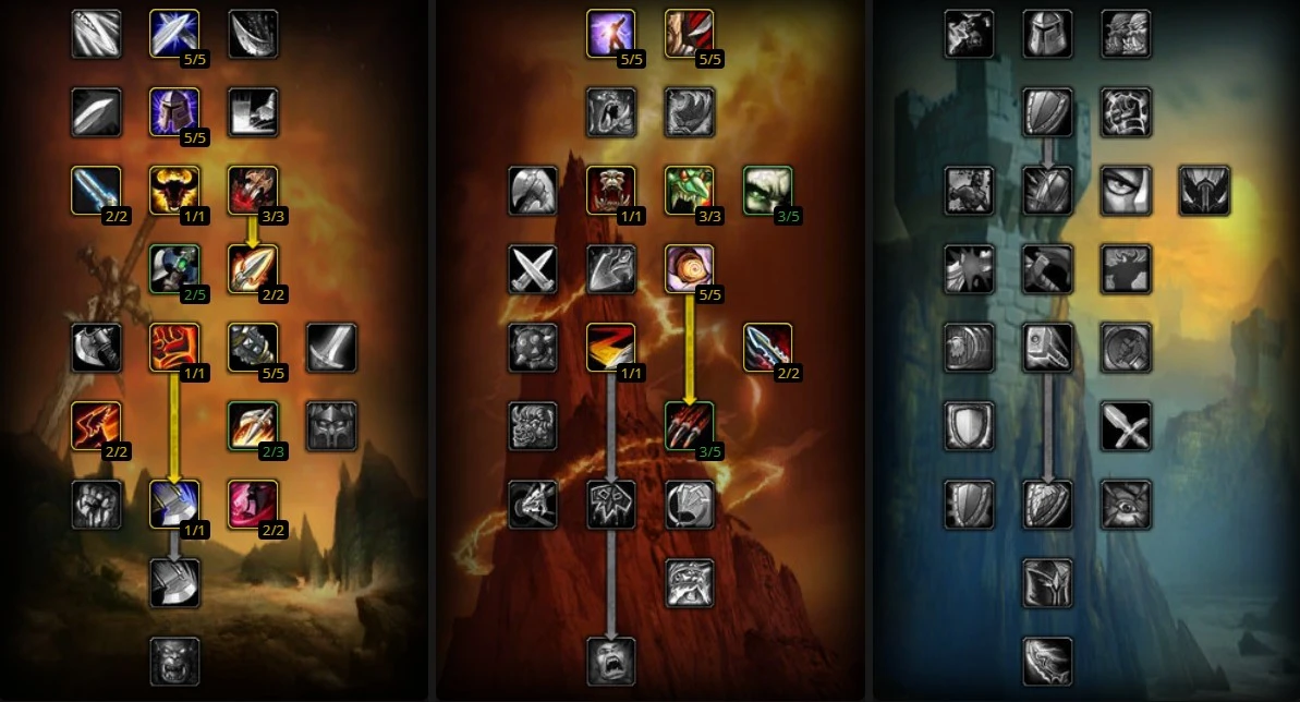 TBC Arms Warrior PvP talent build 33/28/0 Sweeping Strikes