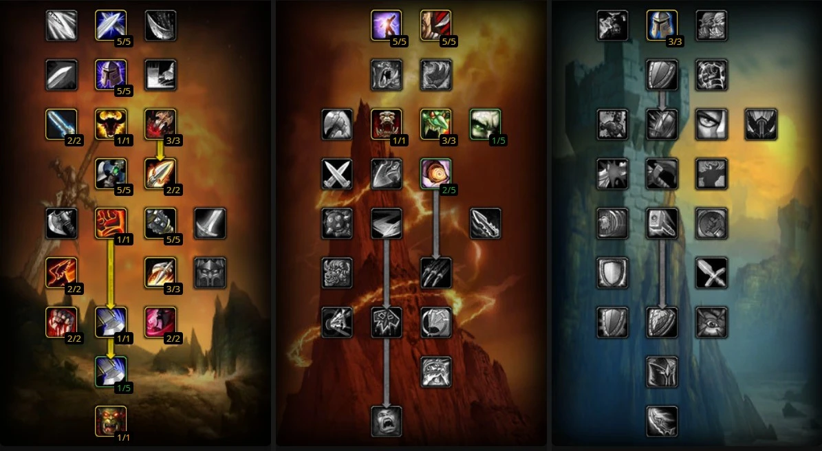 TBC Arms Warrior PvP talent build 41/17/3 Mace