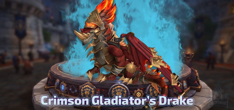 Crimson Gladiator's Drake — Dragonflight Season 1 Gladiator Mount