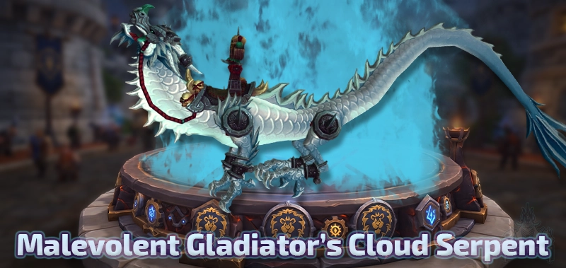 Malevolent Gladiator's Cloud Serpent — MoP Season 1 Gladiator Mount