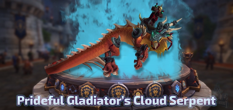 Prideful Gladiator's Cloud Serpent — MoP Season 4 Gladiator Mount