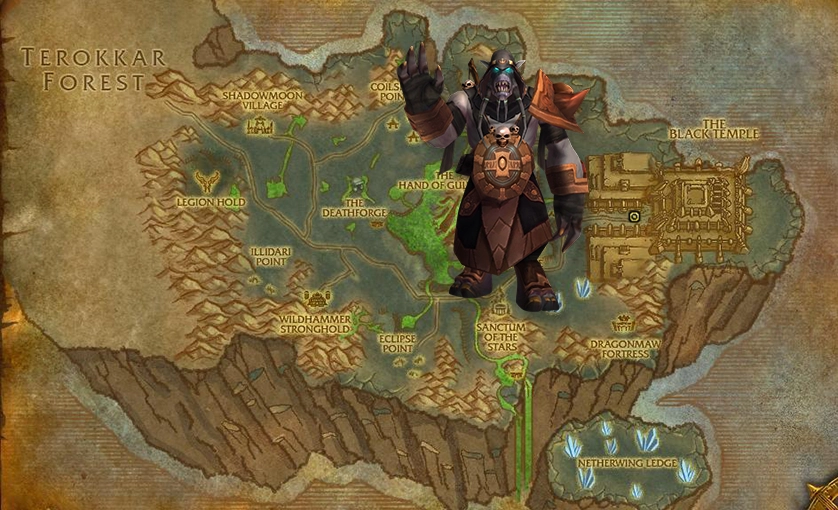 Shadowmoon Valley — Black Temple entrance and attunement route