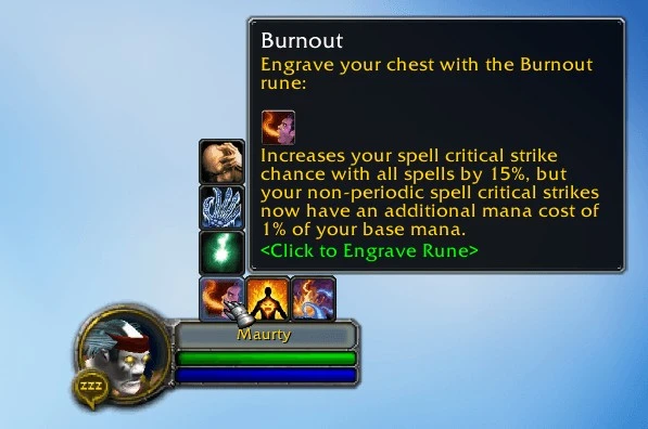 Season of Discovery rune engraving interface in WoW Classic