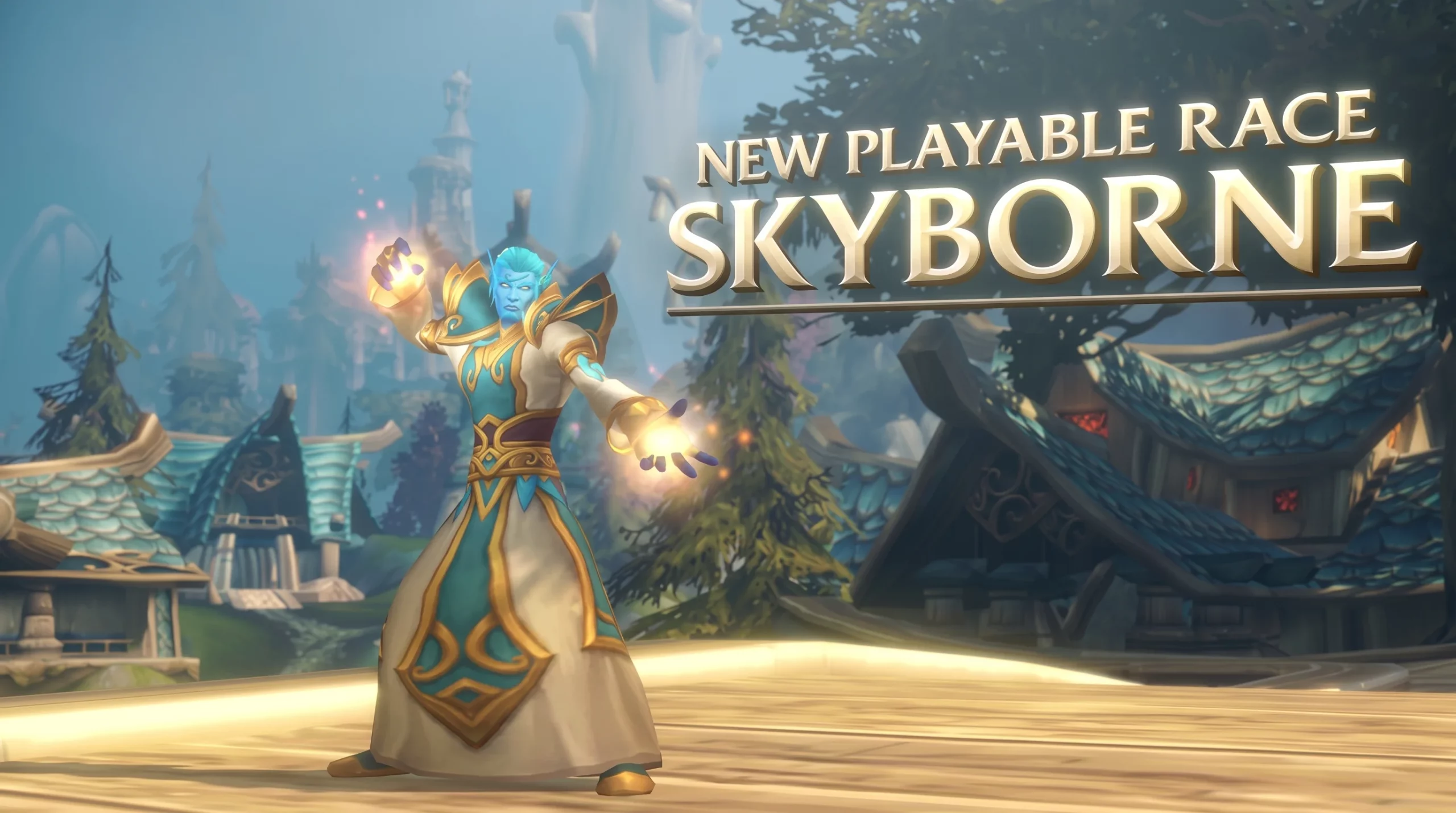 The Skyborne, the new neutral elven race of WoW: Forever