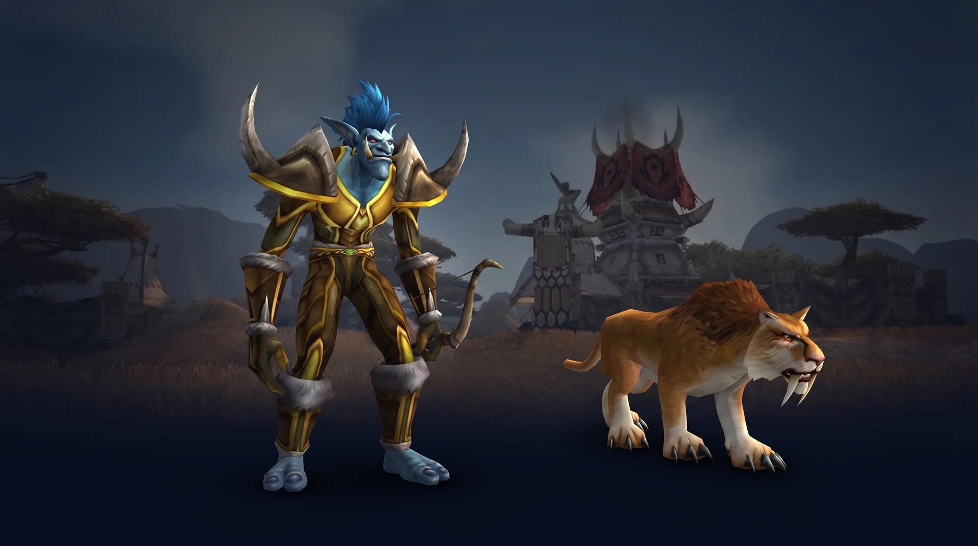 Troll Hunter with a saber-tooth cat pet — the best leveling class in WoW Forever
